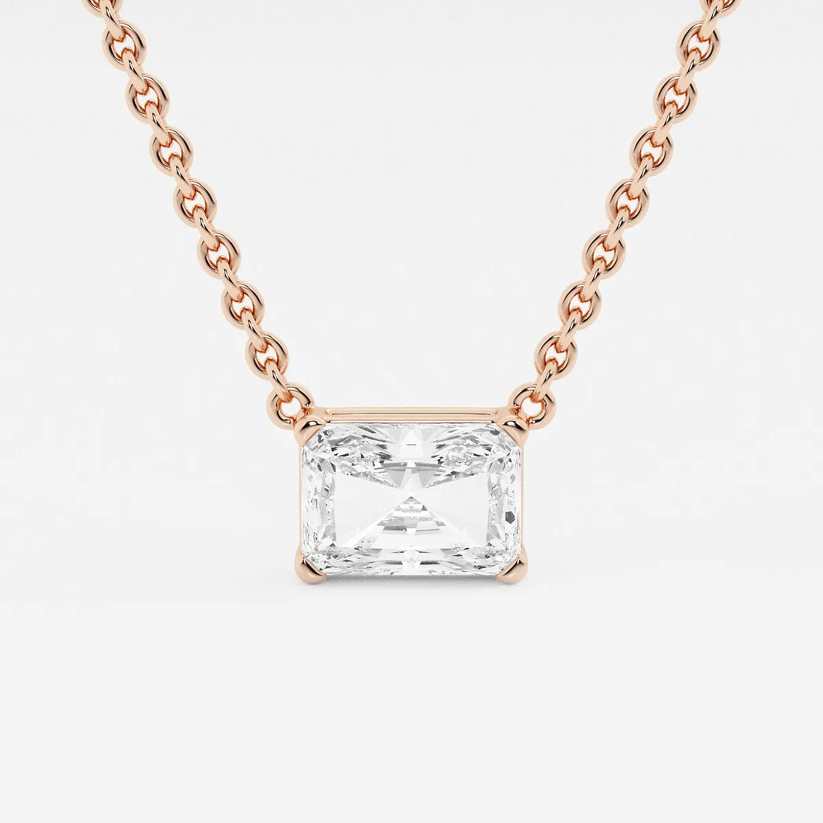 näas Ethereal Lab Grown Diamond Solitaire Pendant with Adjustable Chain, E