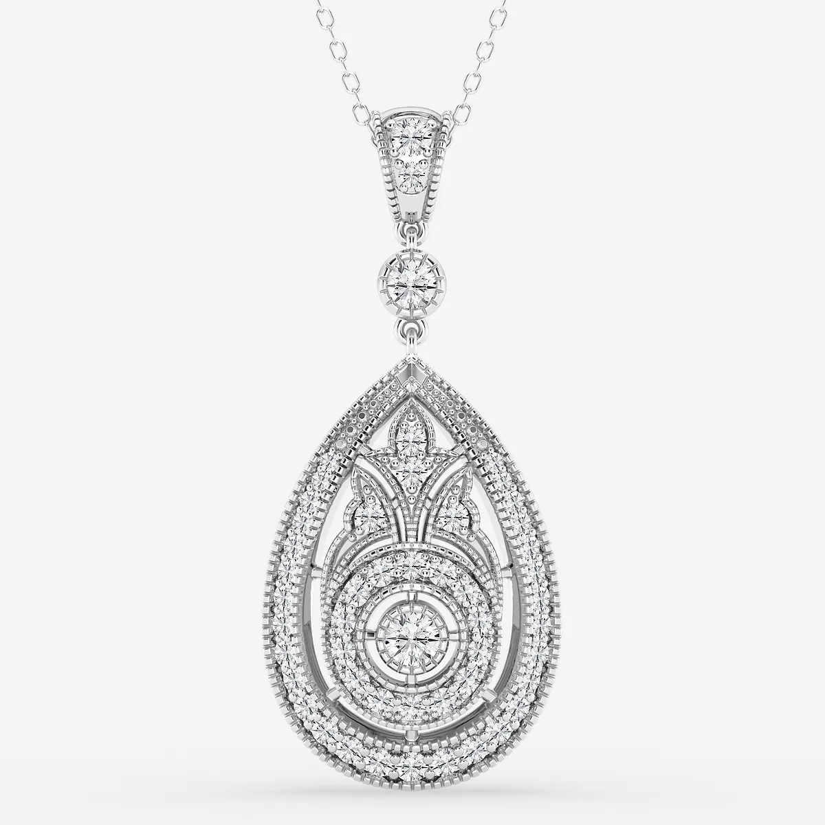 Lab Grown Diamond Vintage Pendant