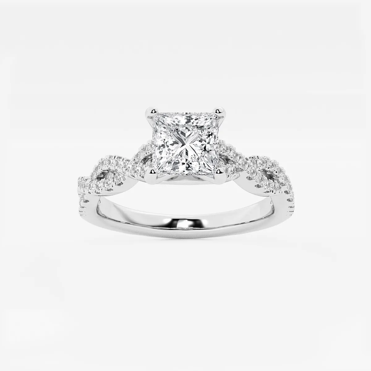 Audrey 8 Lab Grown Diamond Double Twist Engagement Ring, E