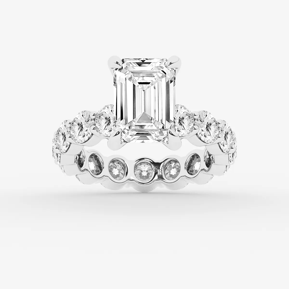 Yena 8 Lab Grown Diamond Solitaire Eternity Engagement Ring, E