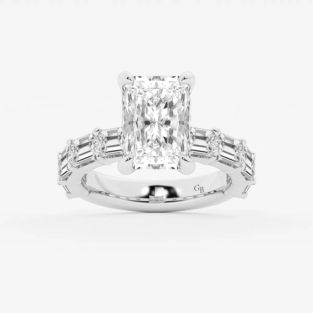 Deniz 7 Lab Grown Diamond Hidden Halo Engagement Ring, E
