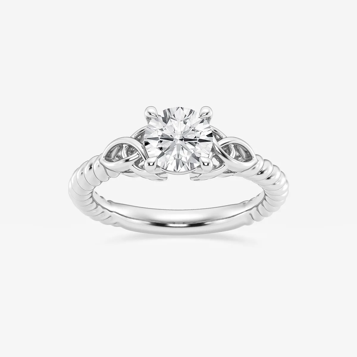 Gilda Lab Grown Diamond Celtic Twist Solitaire Engagement Ring, E