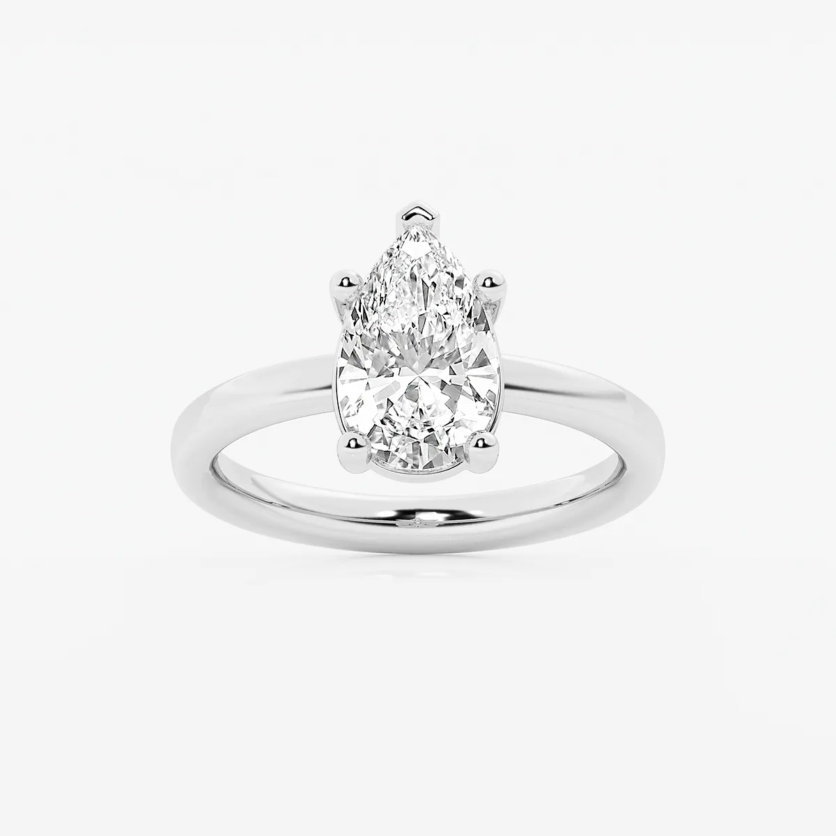 Gala Lab Grown Diamond Low Setting Solitaire Engagement Ring, E