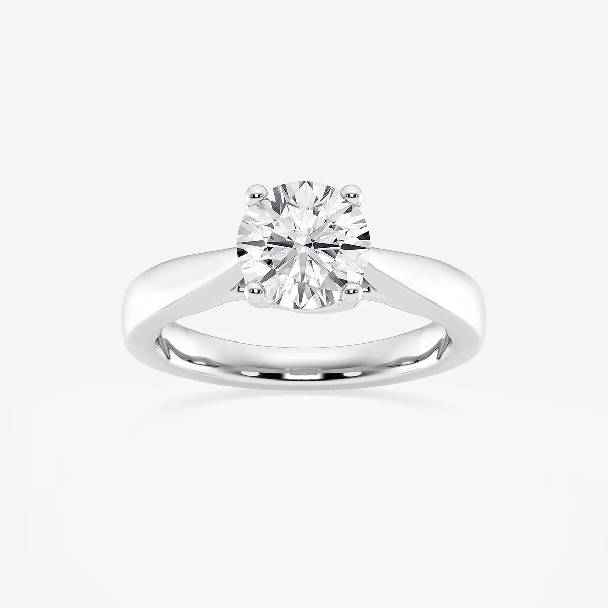 Zelda Lab Grown Diamond Floral Solitaire Engagement Ring, E