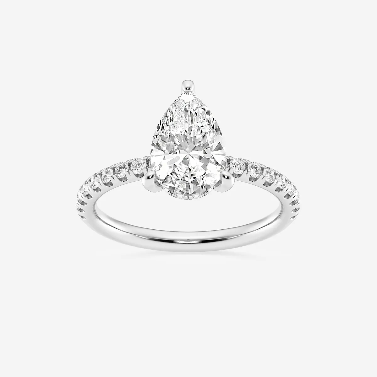 Zephyr 2 Lab Grown Diamond Hidden Halo Engagement Ring, E