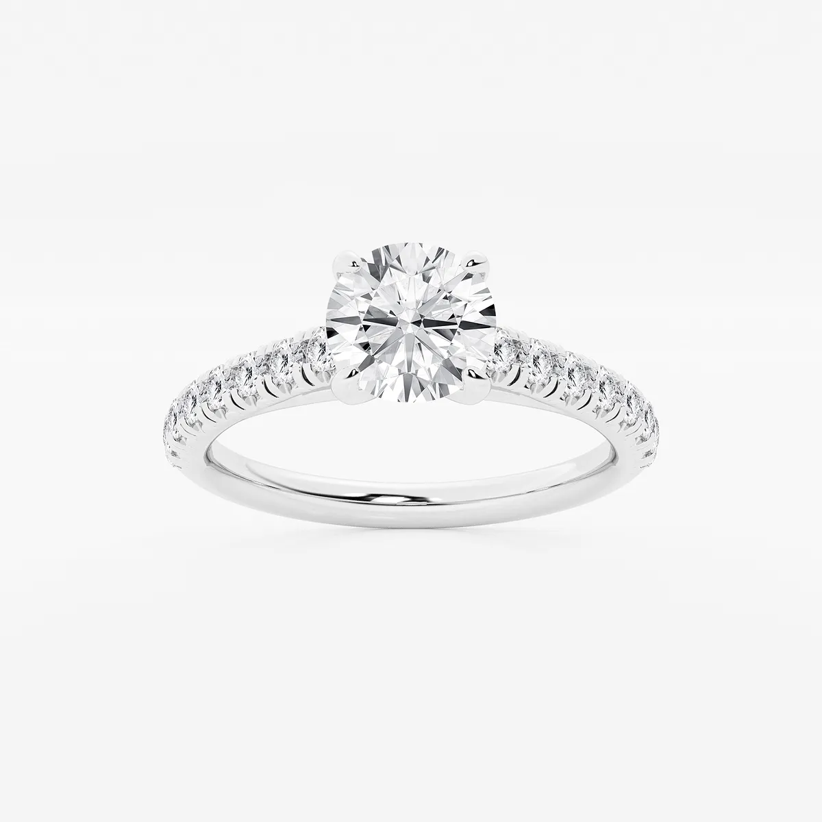 Blair 8 Lab Grown Diamond French Pave Engagement Ring, E