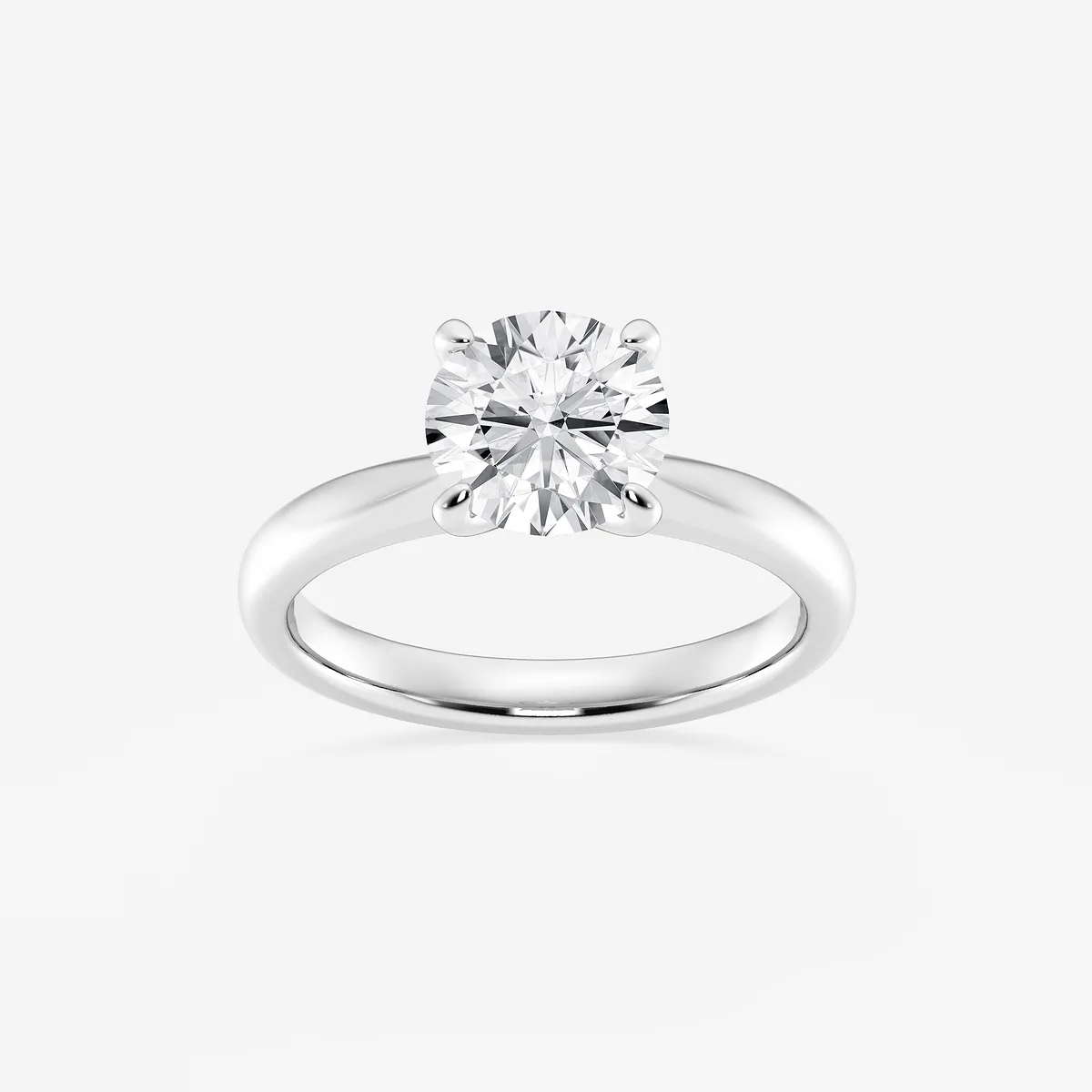 Vera Lab Grown Diamond Petite Solitaire Engagement Ring, E