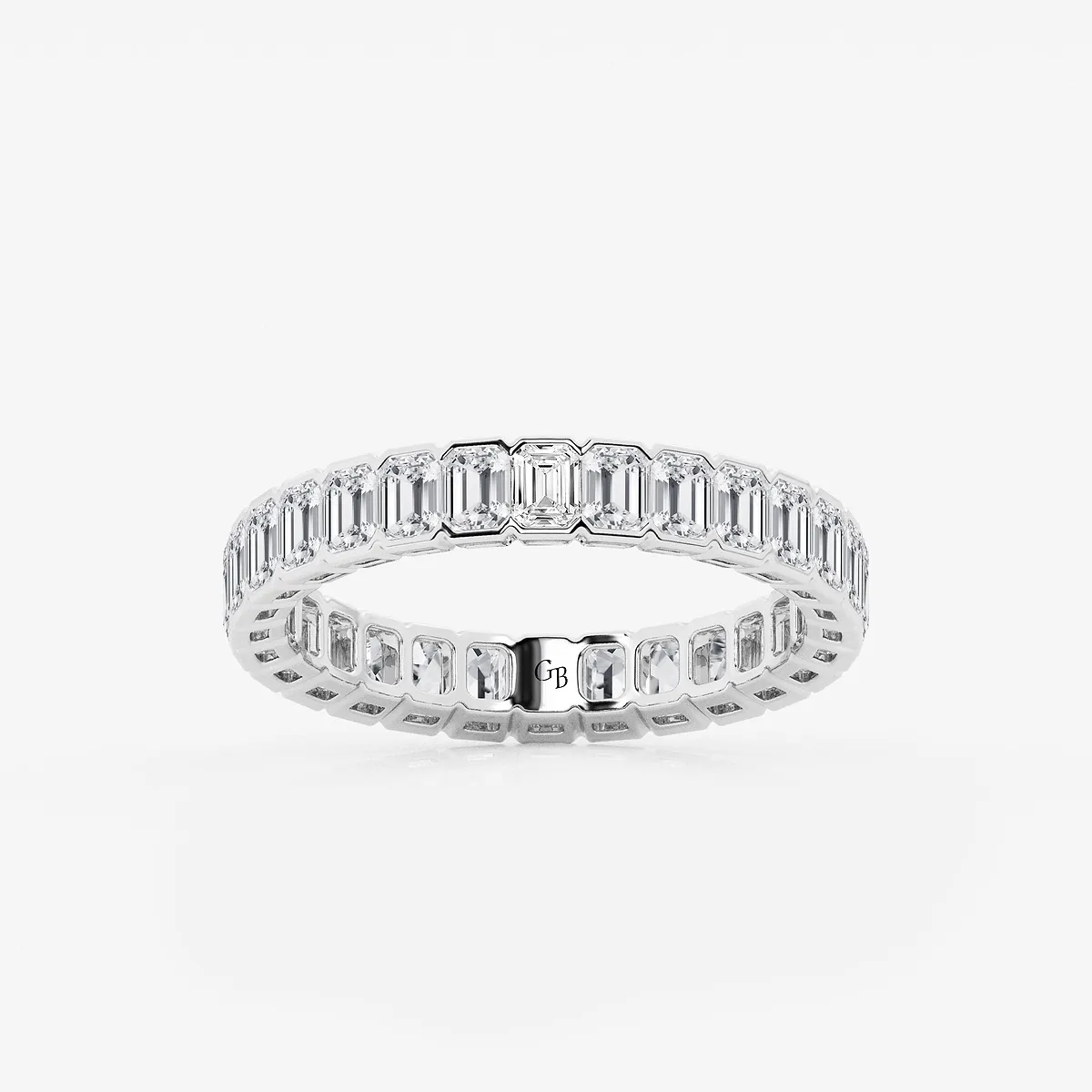Danielle Lab Grown Diamond Half Bezel Eternity Band - 4.2mm Width