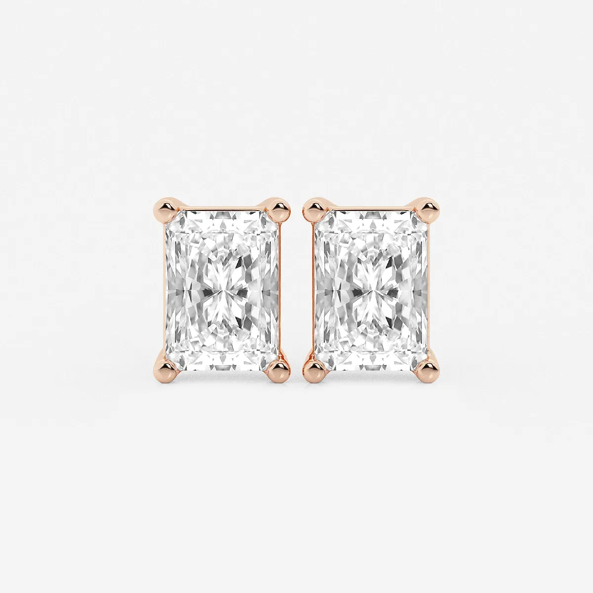 Lab Grown Diamond Four Prong Stud Earrings, E