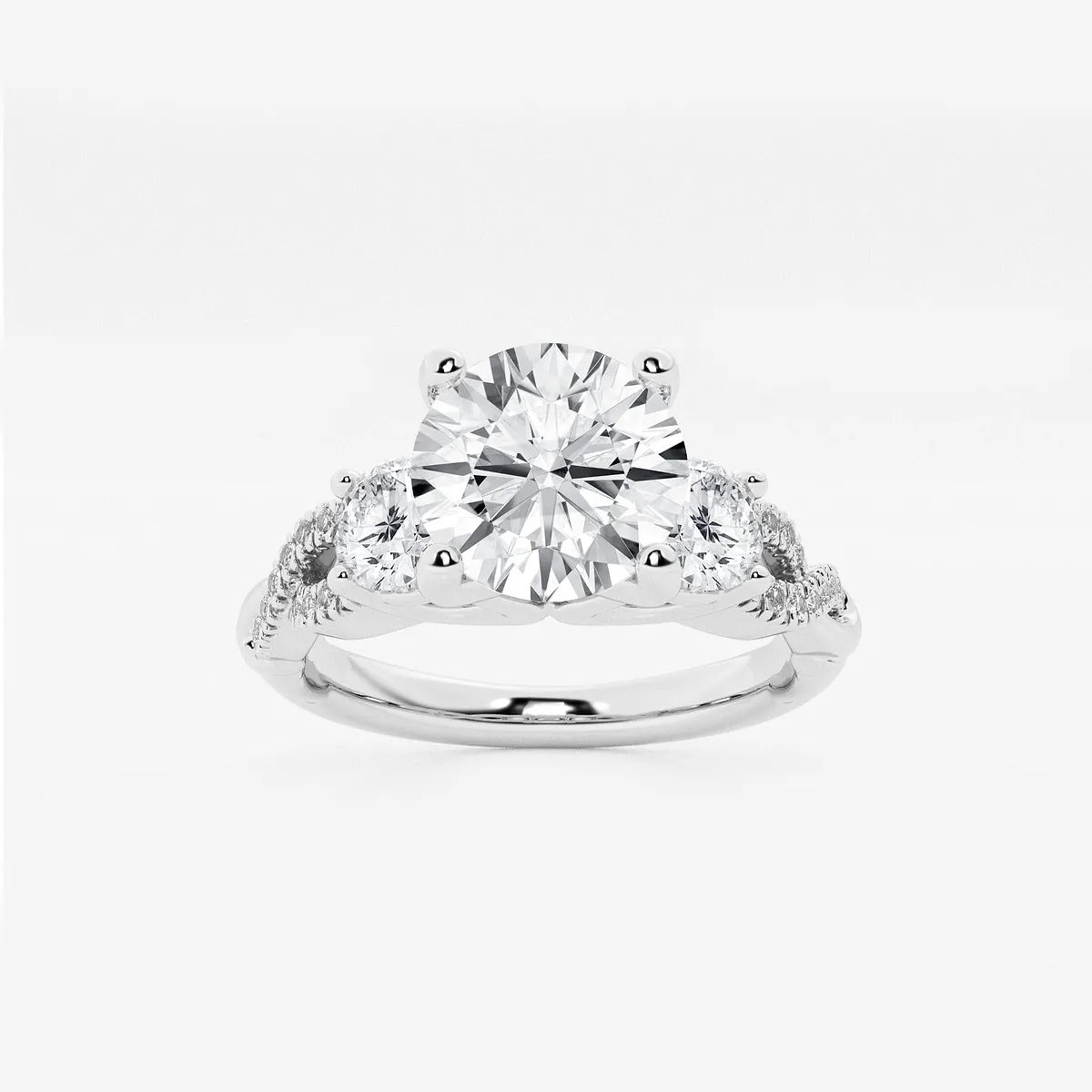 Jessica 8 Lab Grown Diamond Swirl Engagement Ring, E